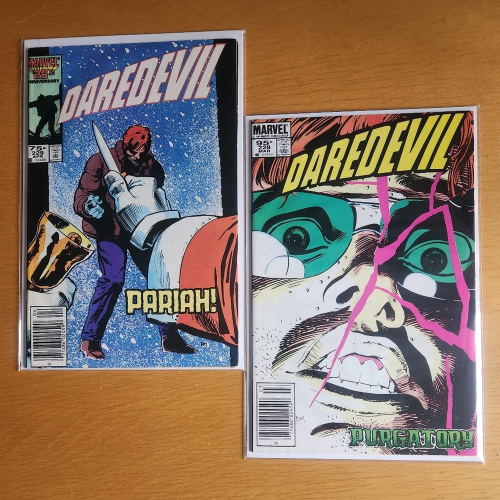 Daredevil #228 & #229, 1980s comic books (Lot of 2)